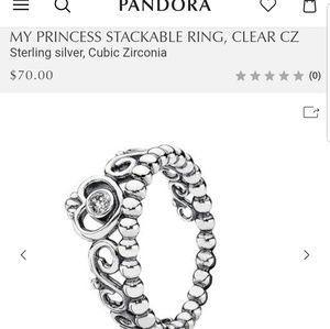 New Pandora my Princess ring Size 6